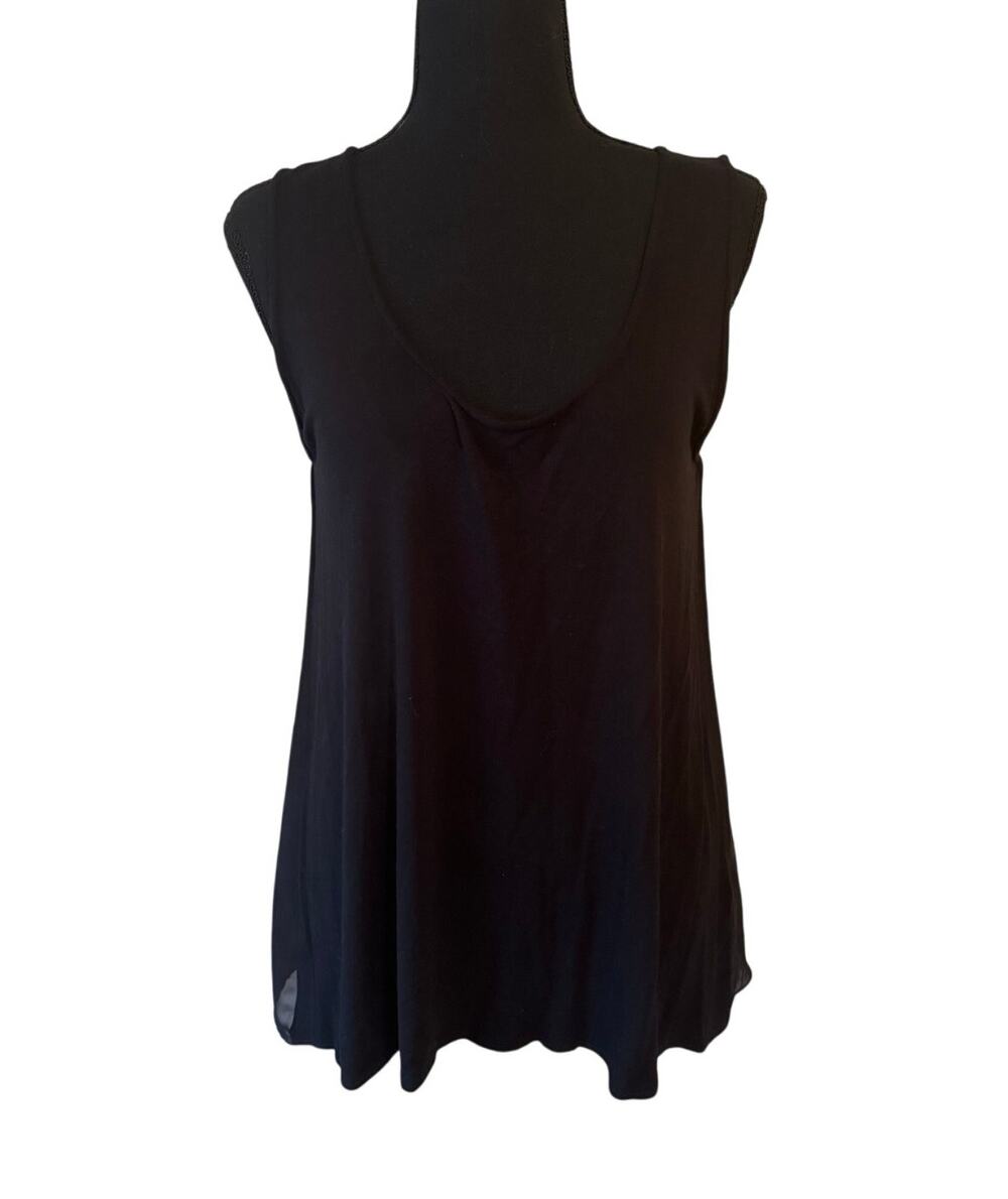 TAHARI Black Sleeveless Top Size Small